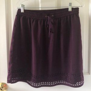 J. Crew Plum Skirt with Tie Waist (size 8)